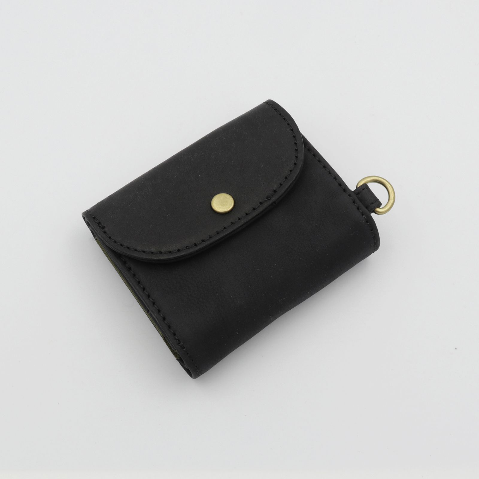 「PUFU」コンパクト財布 ブラック