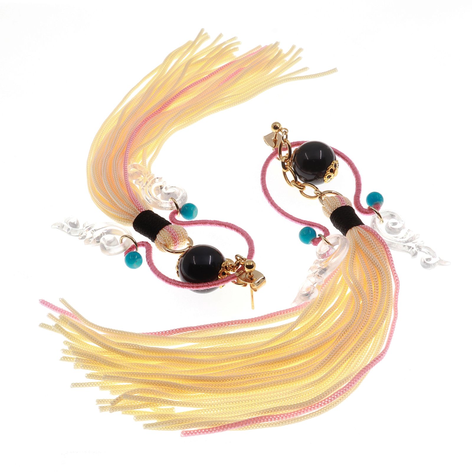 「TEO 紋」ピアス イエロー【collection de couleurs de sachikoism】