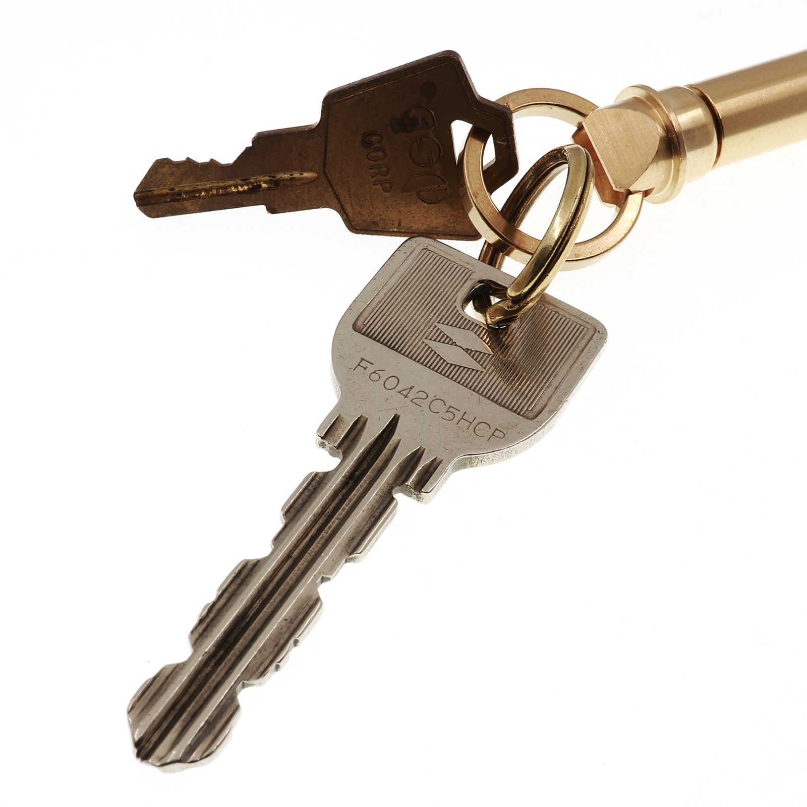 「Bullet Key Ring」キーリング ニッケル×ブラス