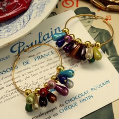 「ドロップシャイニーフープ」ピアス