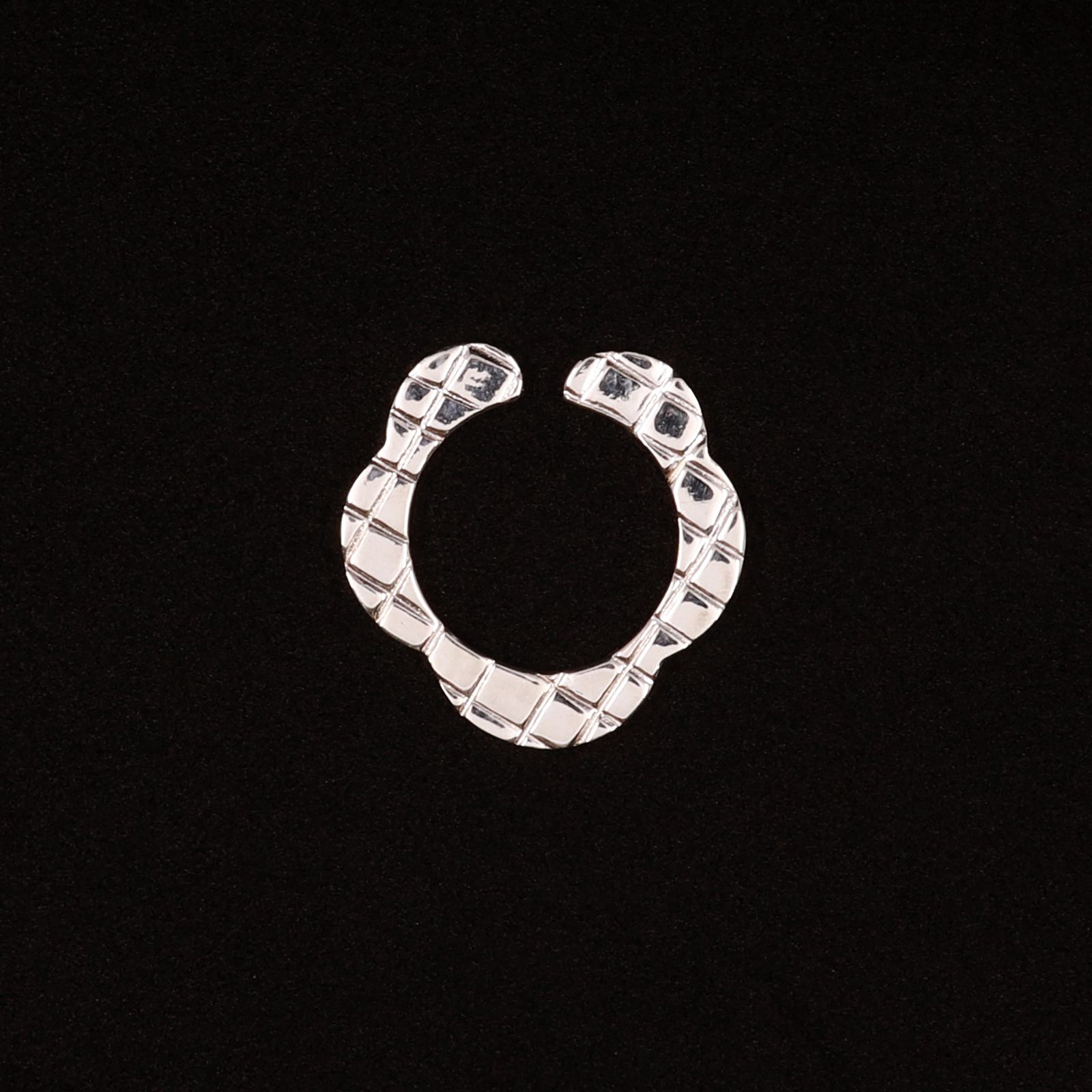 「FLOWER COMB RING&CUFF」リング/イヤーカフ シルバー