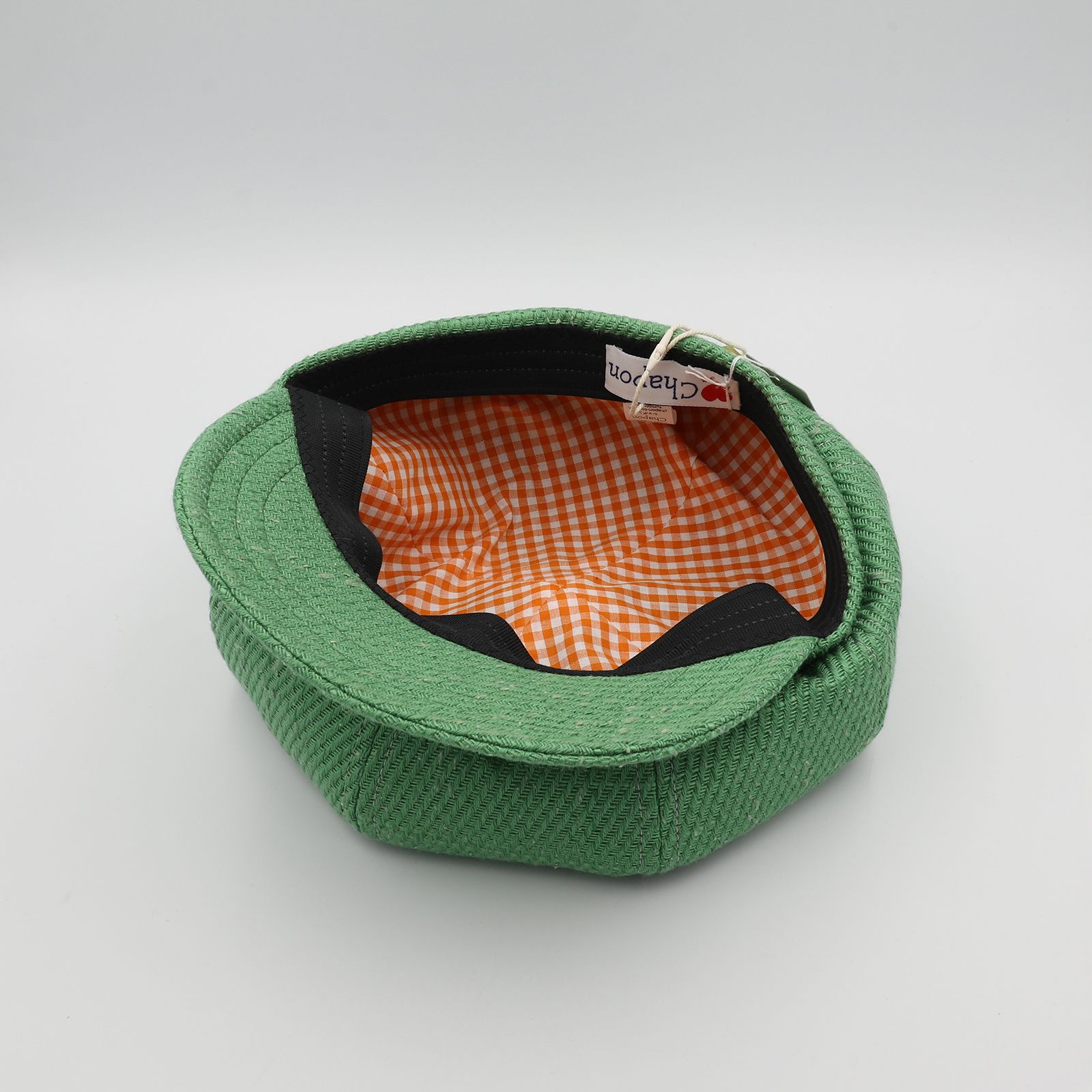 【送料無料対象外】8枚はぎのキャスケット グリーン