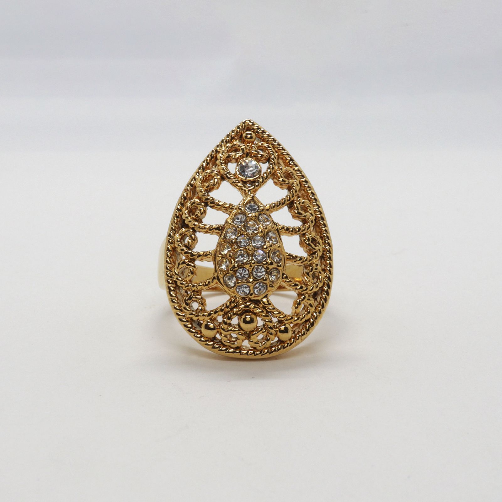 「オープンリーフドロップ」リング イギリス