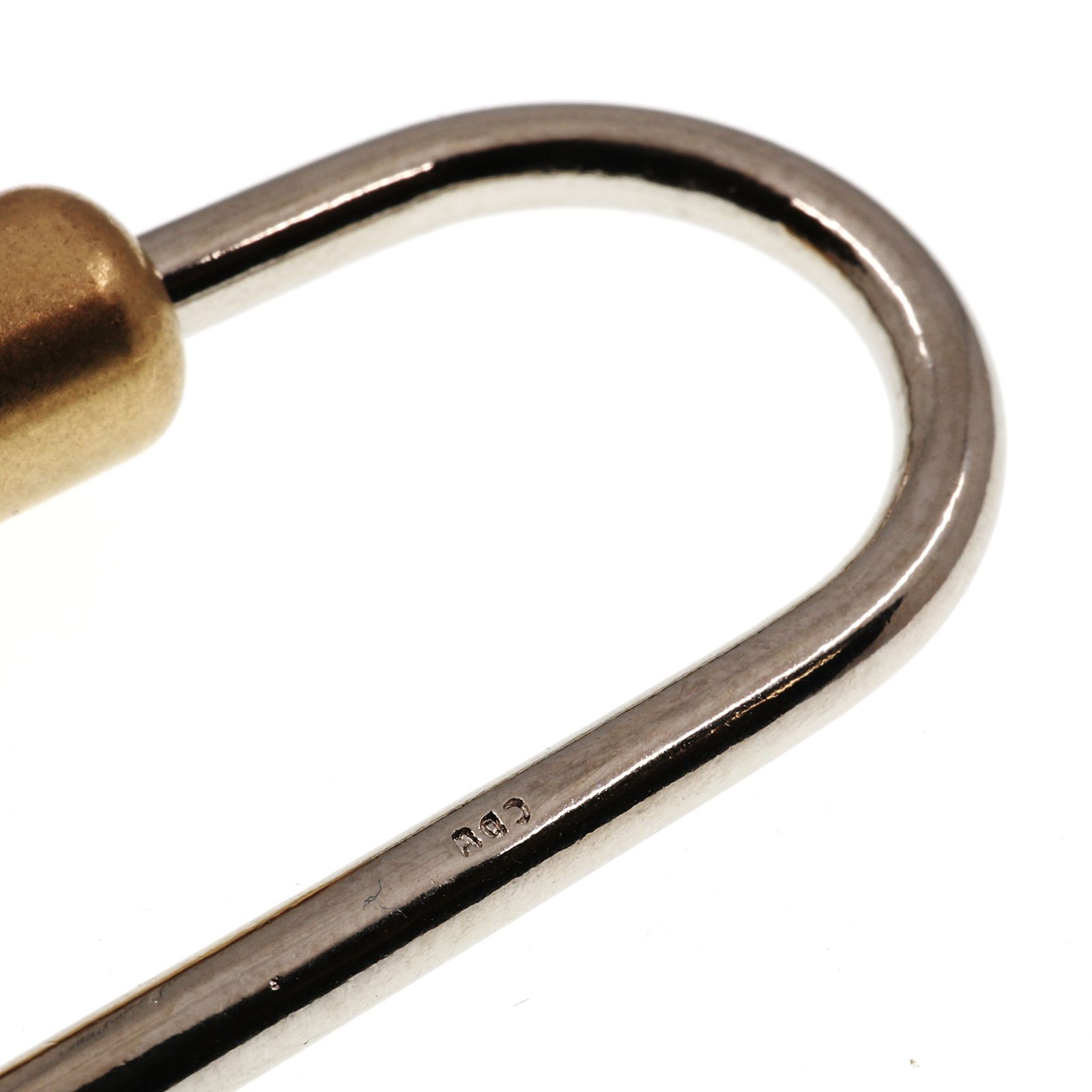 「Bullet Carabiner」キーリング ニッケル×ブラス