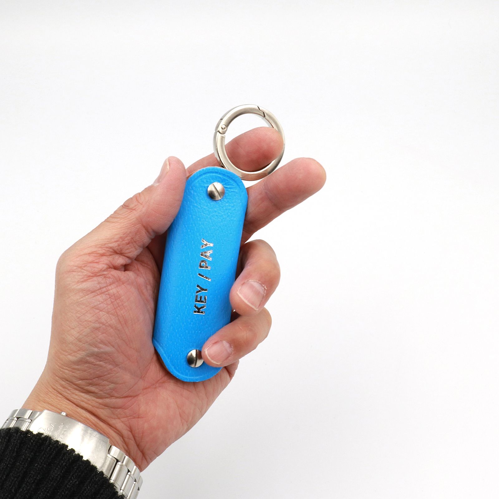 「Neon KEY/PAY」キー＆コインケース ブルー