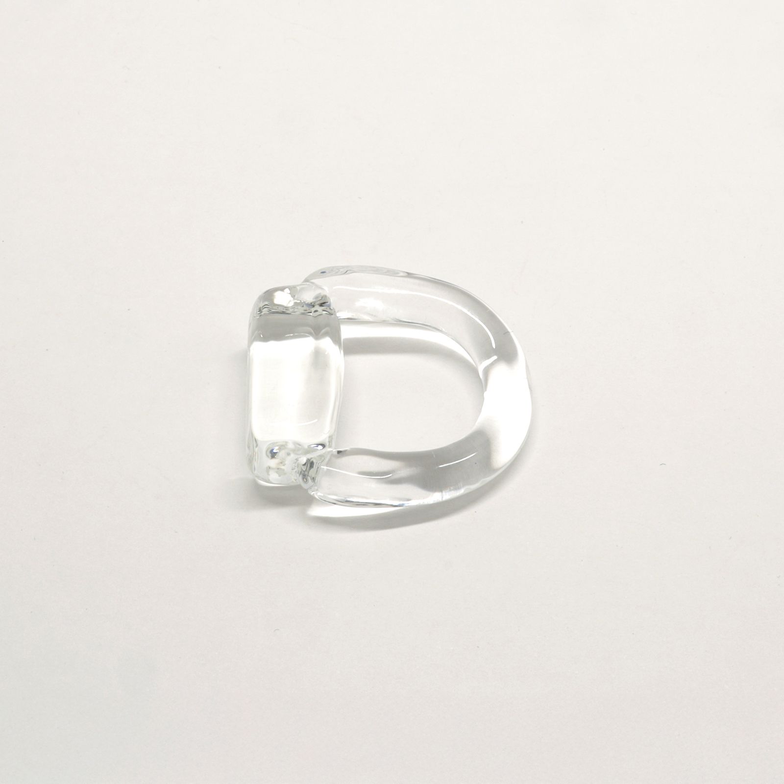「Glass Square Ring」リング クリア