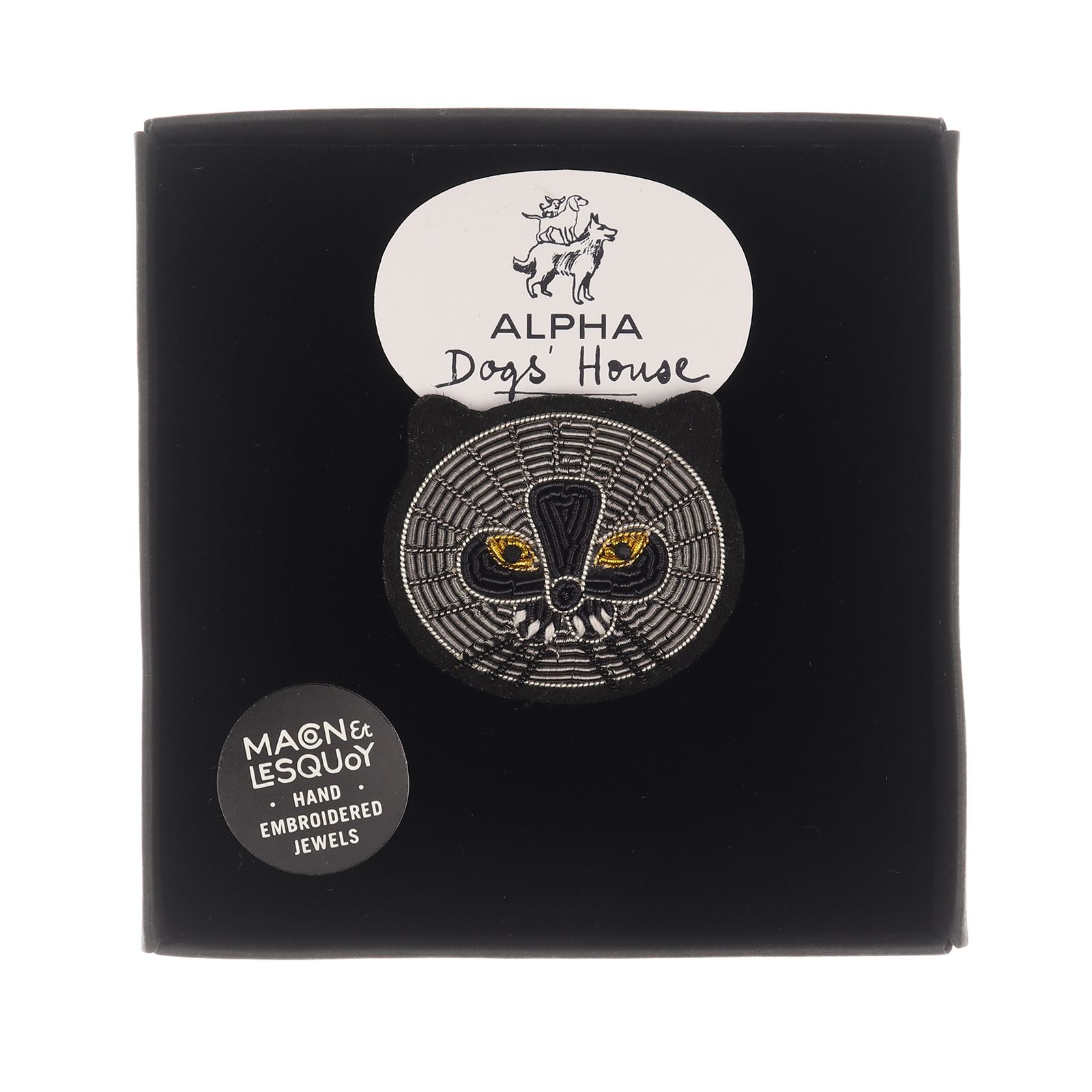「Grey Burmese Sacred」ブローチ