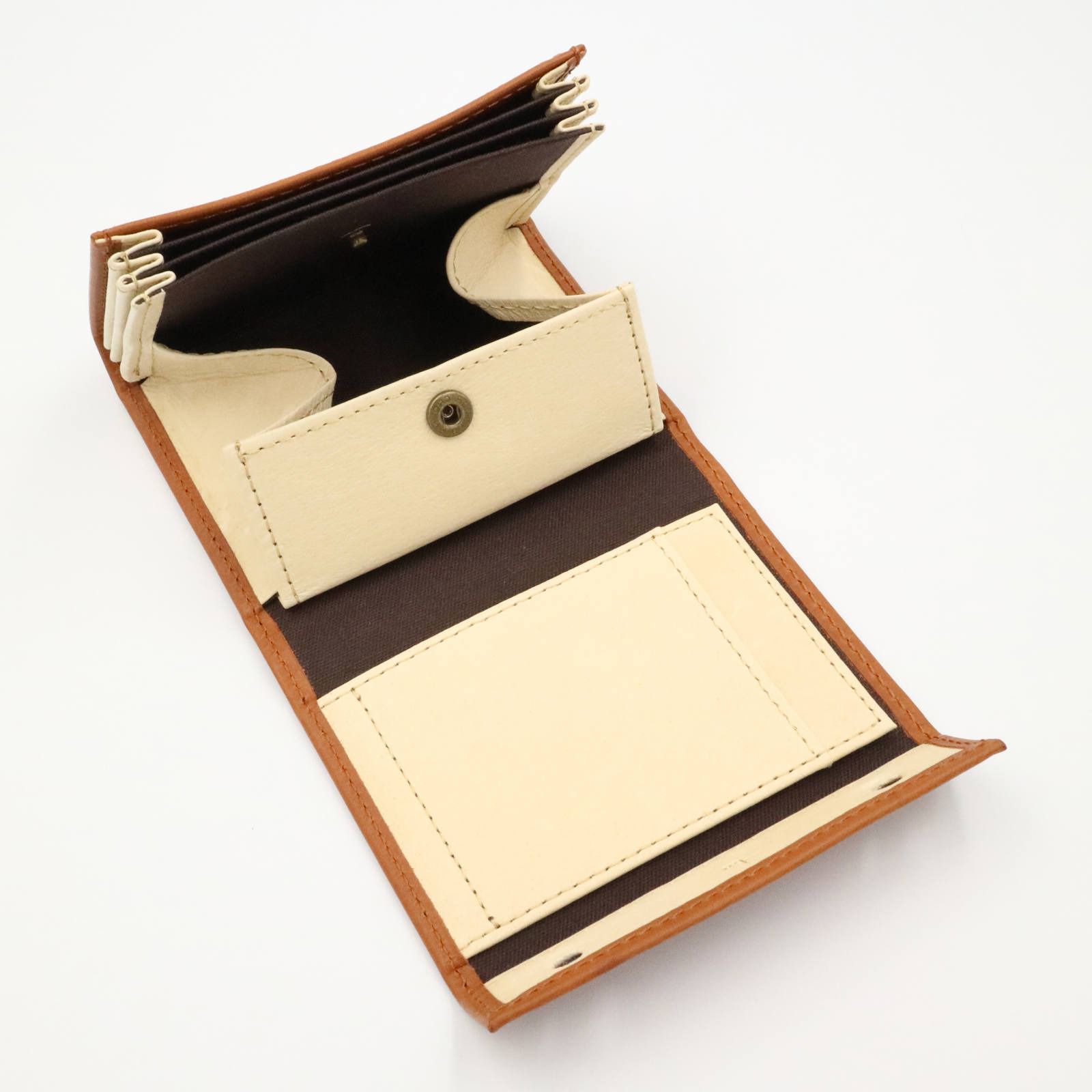 【送料無料対象外】「millefoglie II P25」ミニ財布（左利き） コニャック