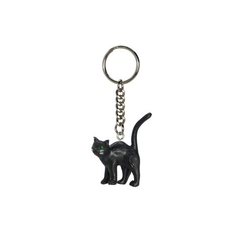 「ALFRED FISCHER KEY RING」cat black ドイツ