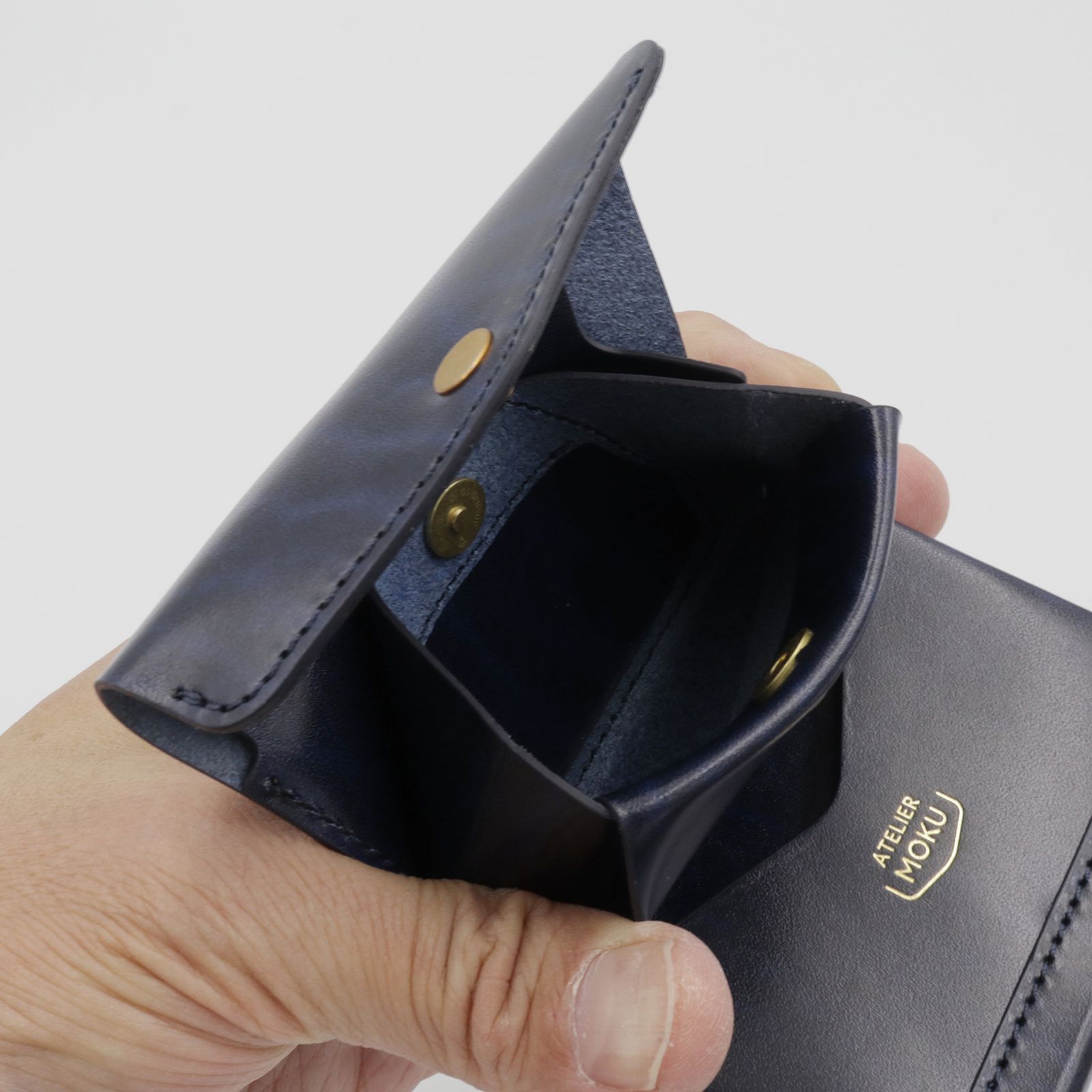 「三つ折りミニ財布PALUMO Rugato」blue