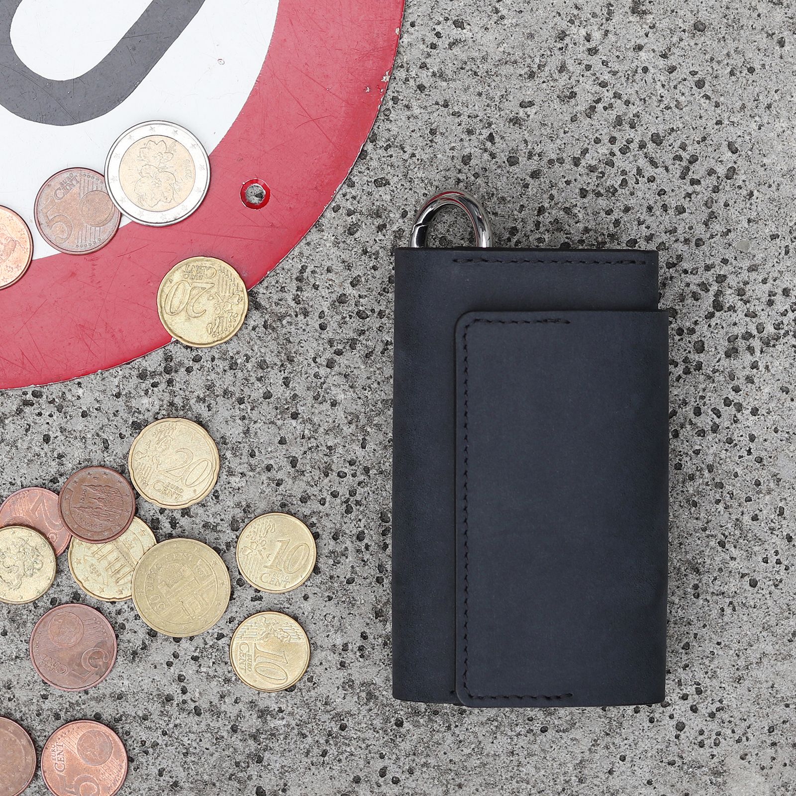 「単純化」三つ折り財布 銀スリ