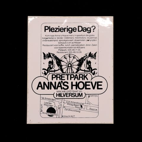 PRETPARK ANNA'S HOEVE ヴィンテージステッカー オランダ