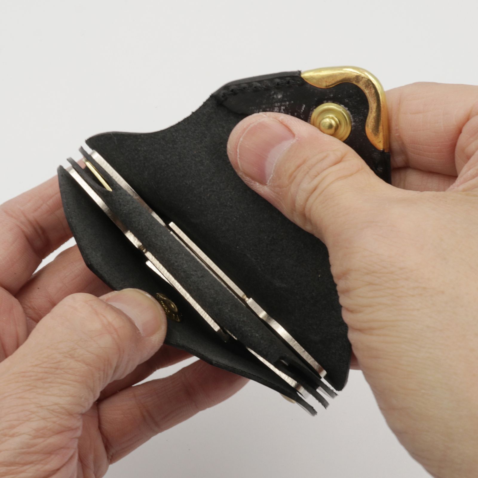 【Cramp】ミニキーケース＆シューホーン ブライドルレザー ネイビー