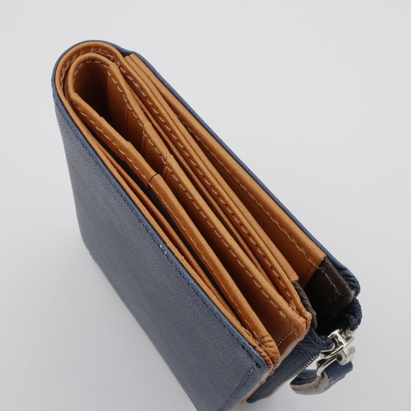 「BOTANICAL」 Lファスナー短財布 グレー（屋久杉染め）