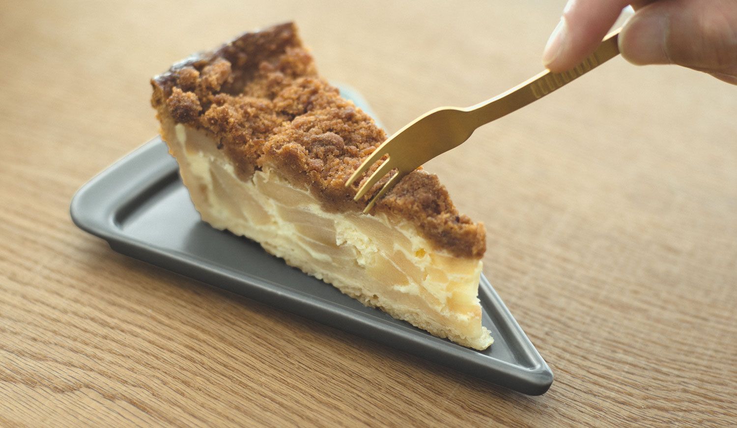 「SHORT CAKE PLATE」ライトブラウン