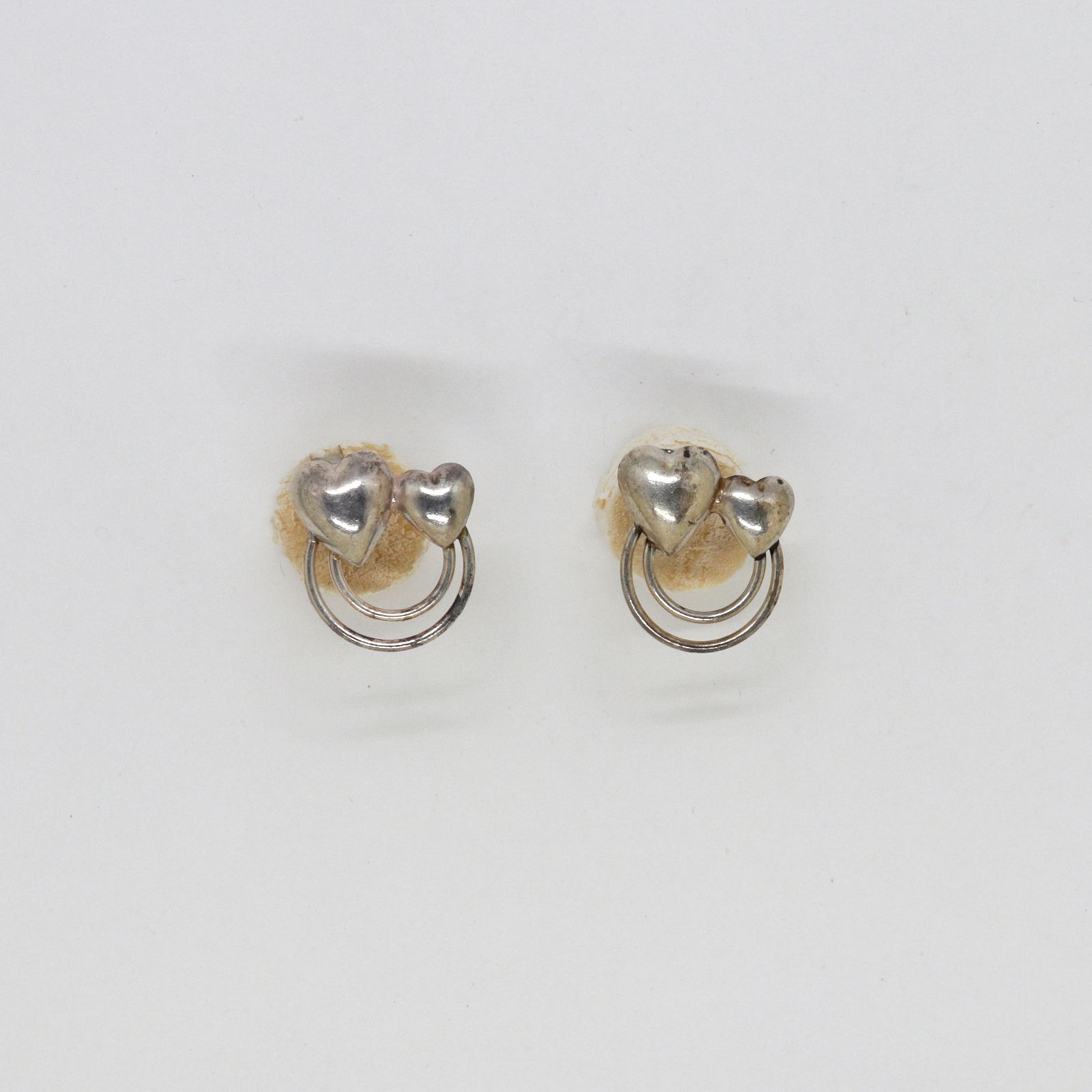 「ツインハートサークル」ピアス ヨーロッパ silver925