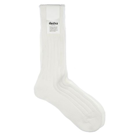 Cased Heavyweight Plain Socks ホワイト 靴下