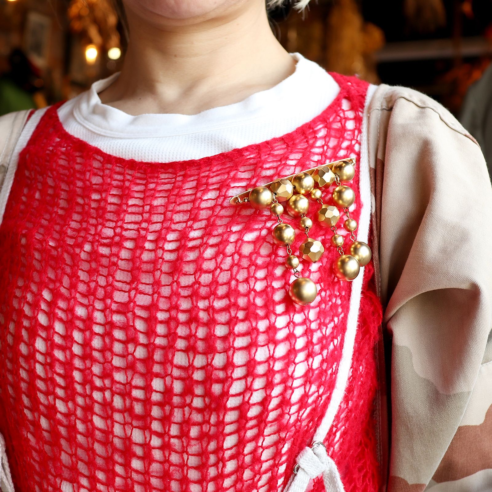 「メタルバブルシャワー」ブローチ ヨーロッパ