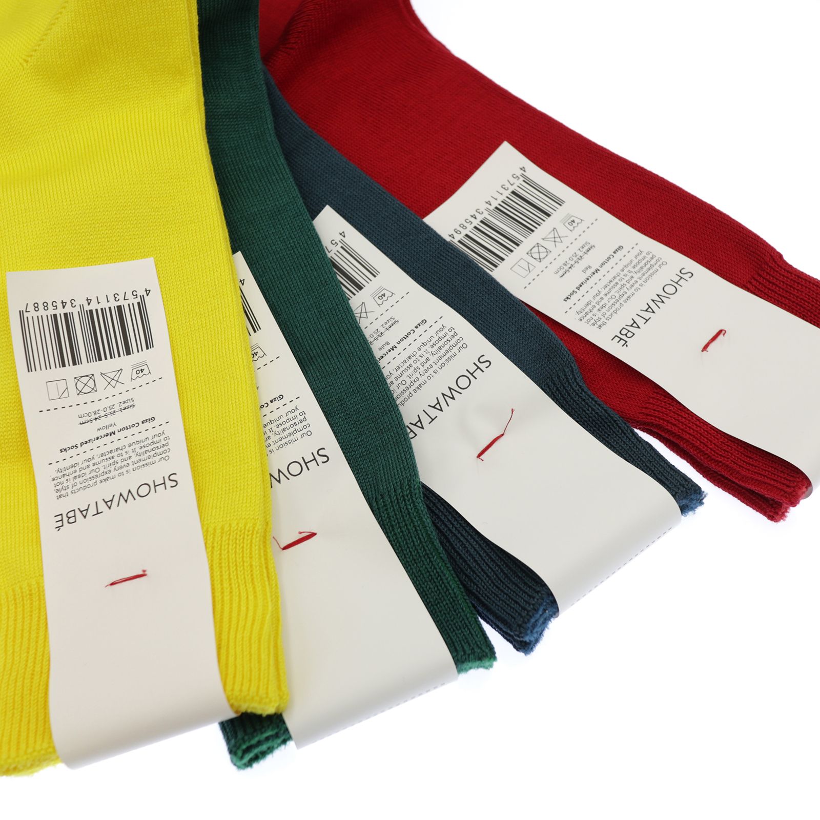 Giza Cotton Mercerized Socks レッド 靴下