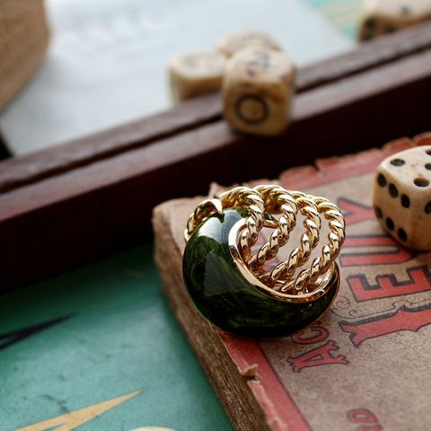 「エメラルドスパイラル」ブローチ フランス ORENA Paris