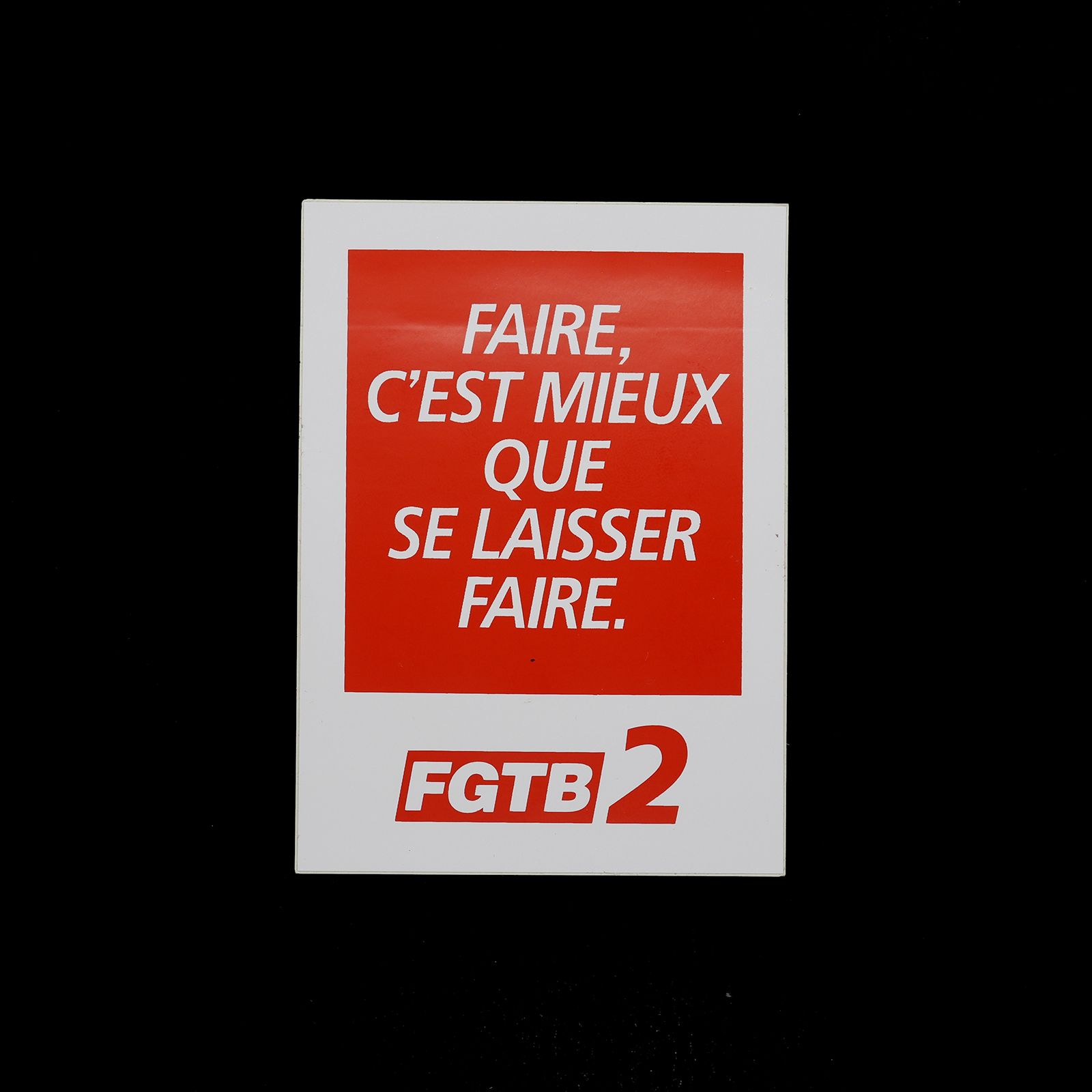 「FGTB 2」ヴィンテージステッカー ヨーロッパ