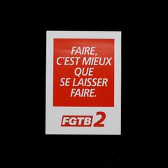 「FGTB 2」ヴィンテージステッカー ヨーロッパ