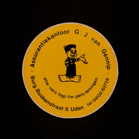 Assurantiekantoor G.J.van Gennip ヴィンテージステッカー オランダ