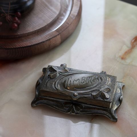 アンティーク ブラス製切手箱 ベルギー