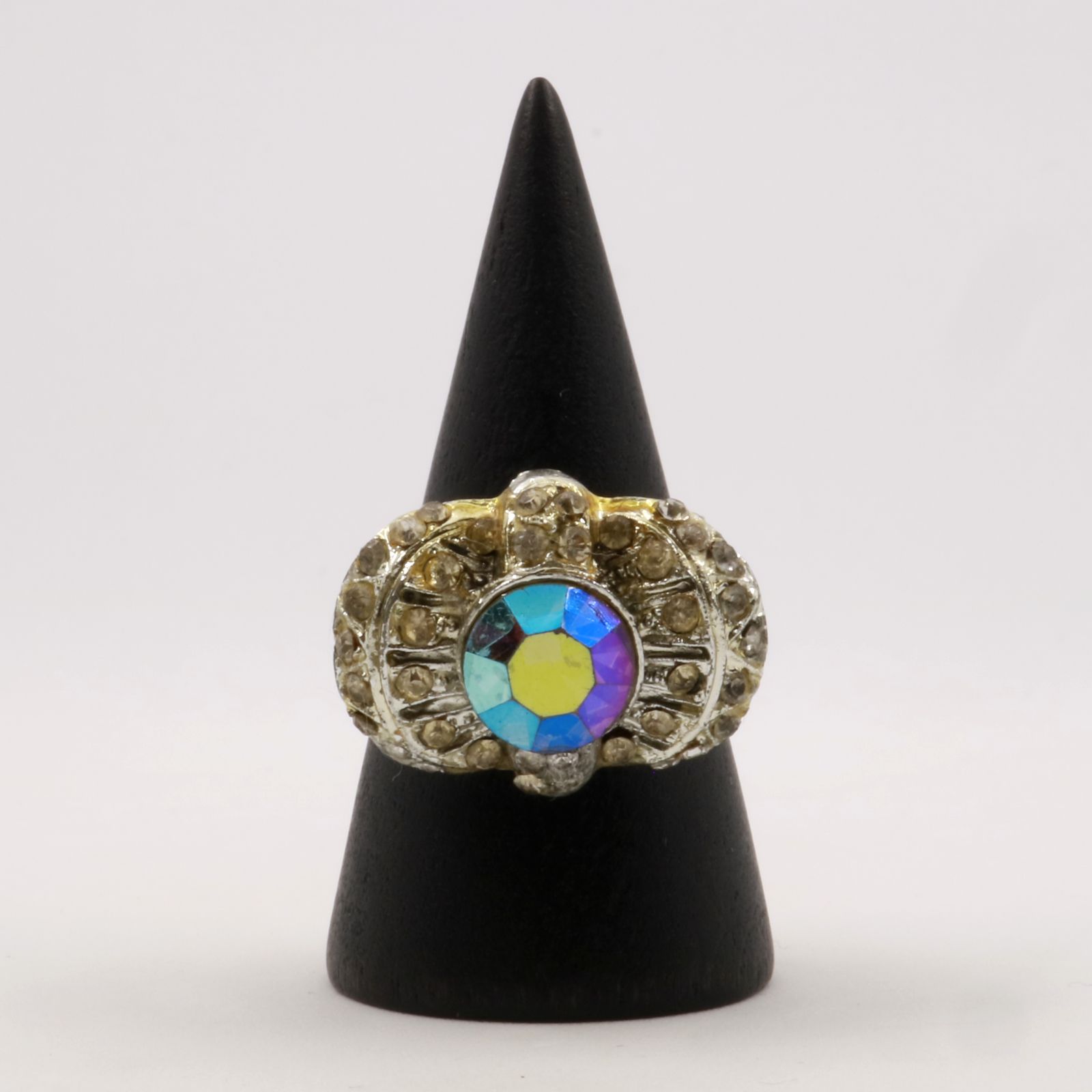 「70s ラインストーンカクテル」リング ヨーロッパ