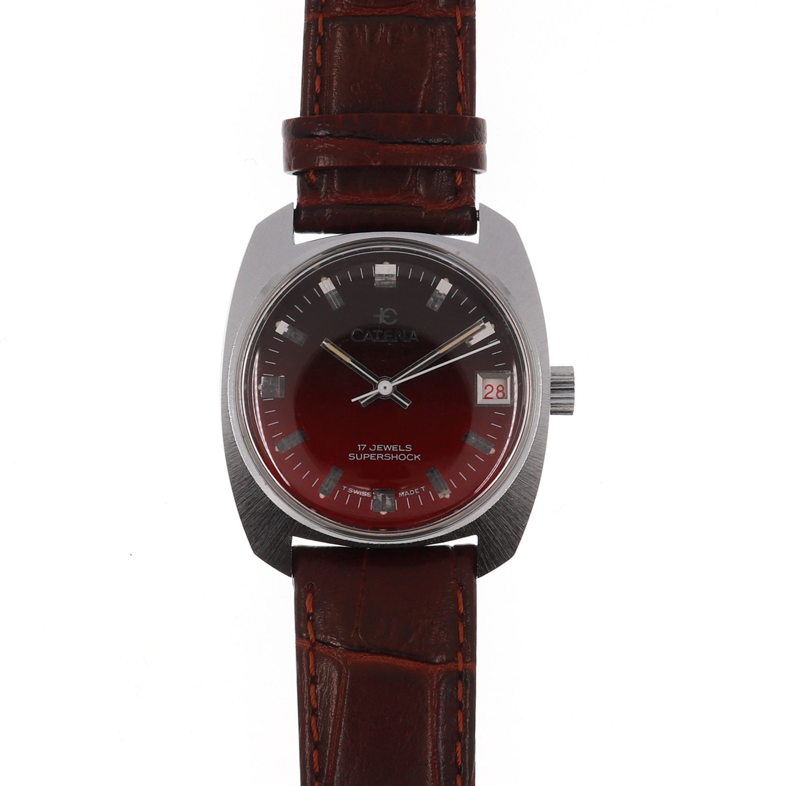 「CAIENA」date watch デッドストック1950s 手巻き スイス メンズ