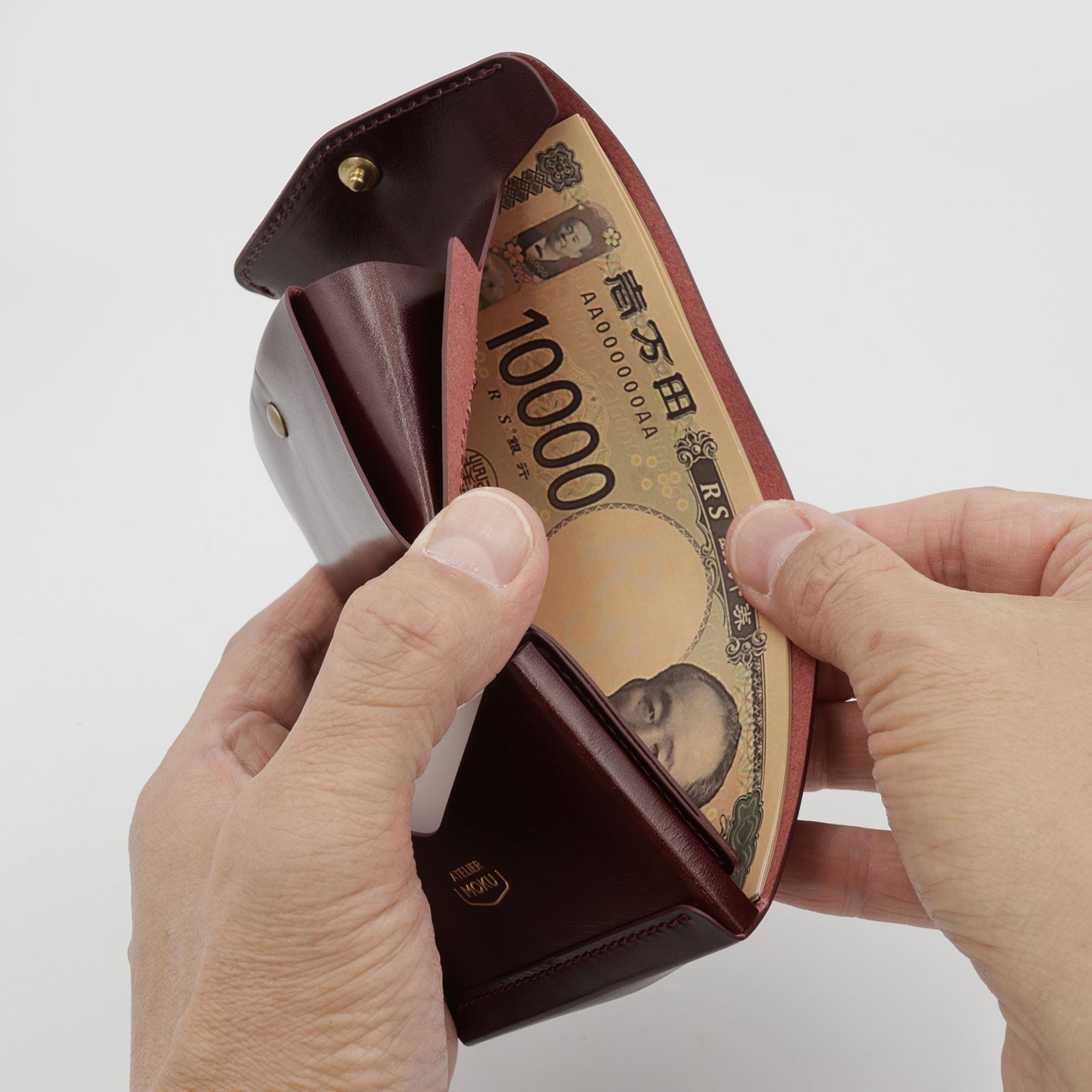 「三つ折りミニ財布PALUMO Rugato」blue