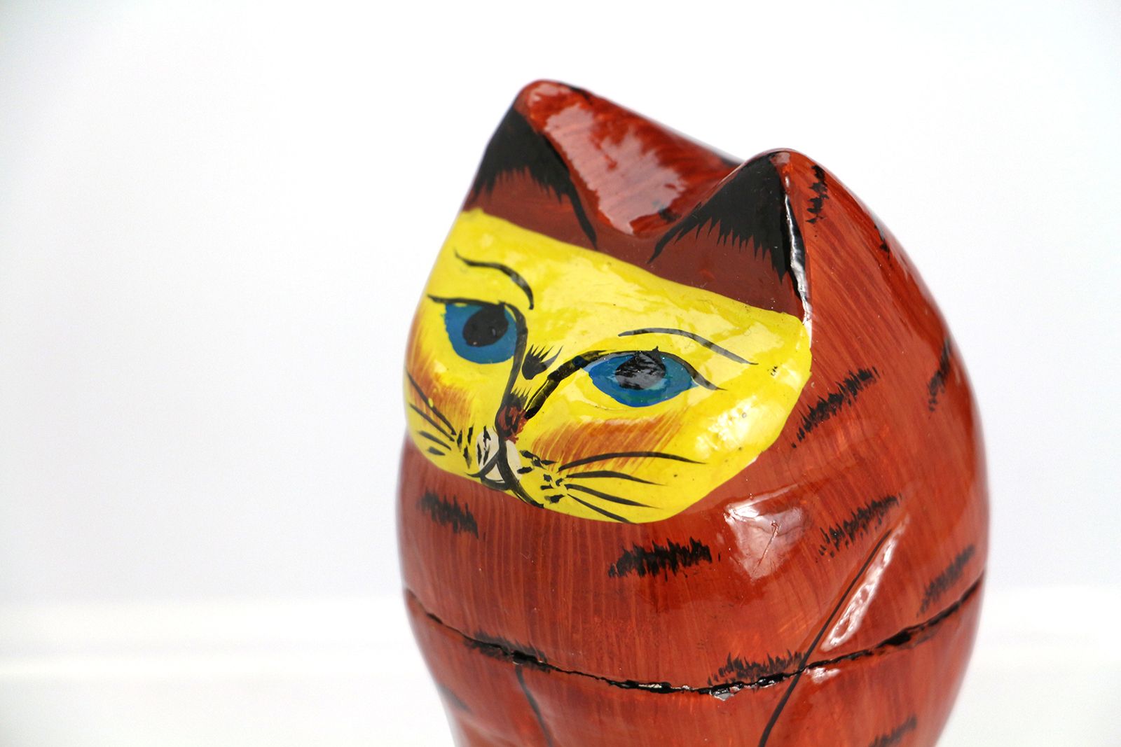 「PAPIER MACHE STANDING CAT」BROWN