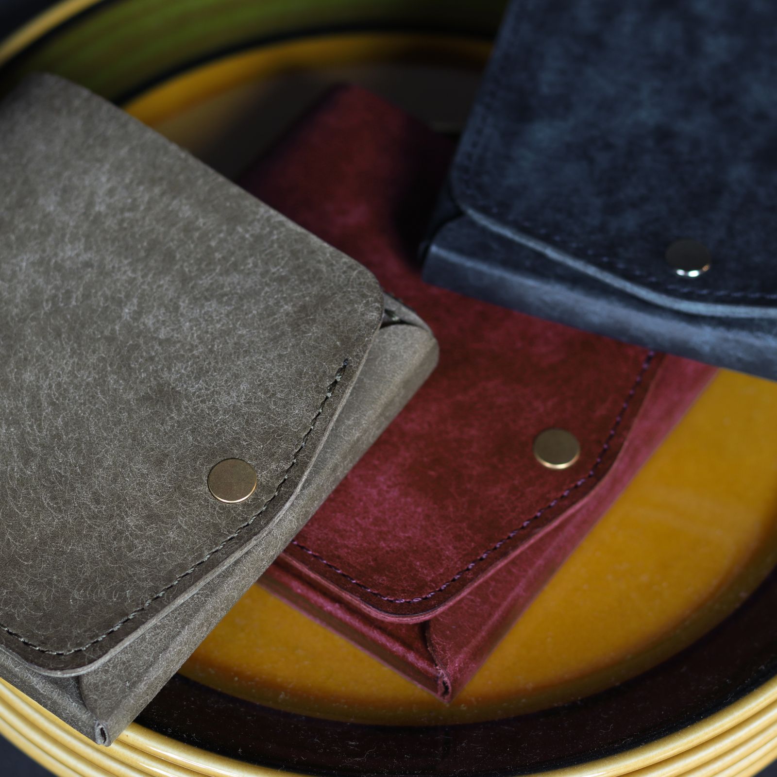 「小さく薄い財布SAKU ver.3 Pueblo プエブロ」グリージョ