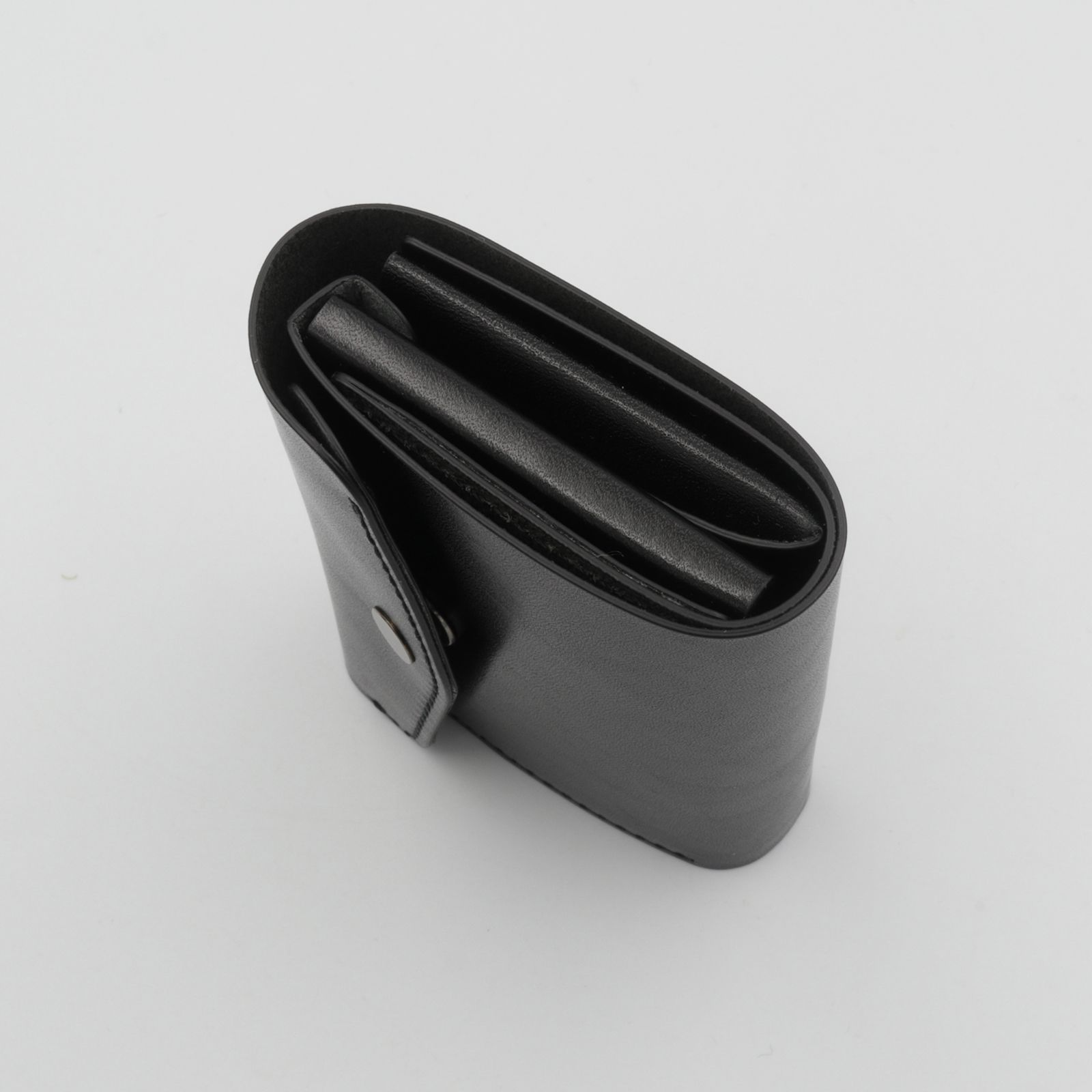 「三つ折りミニ財布PALUMO Rugato」black