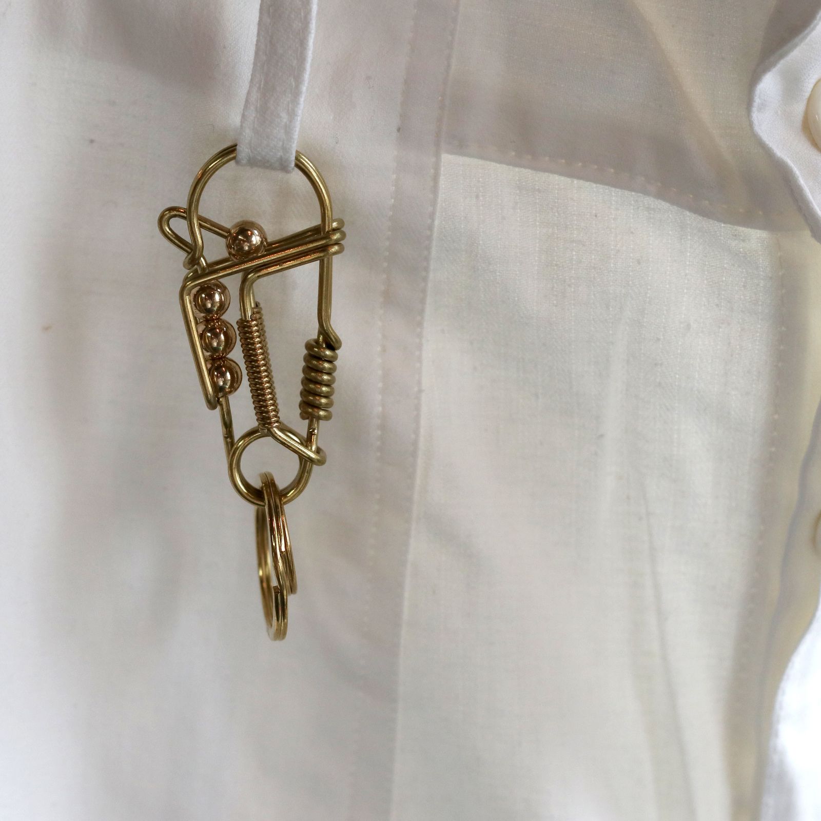 Metal Wire Carabiner ゴールド