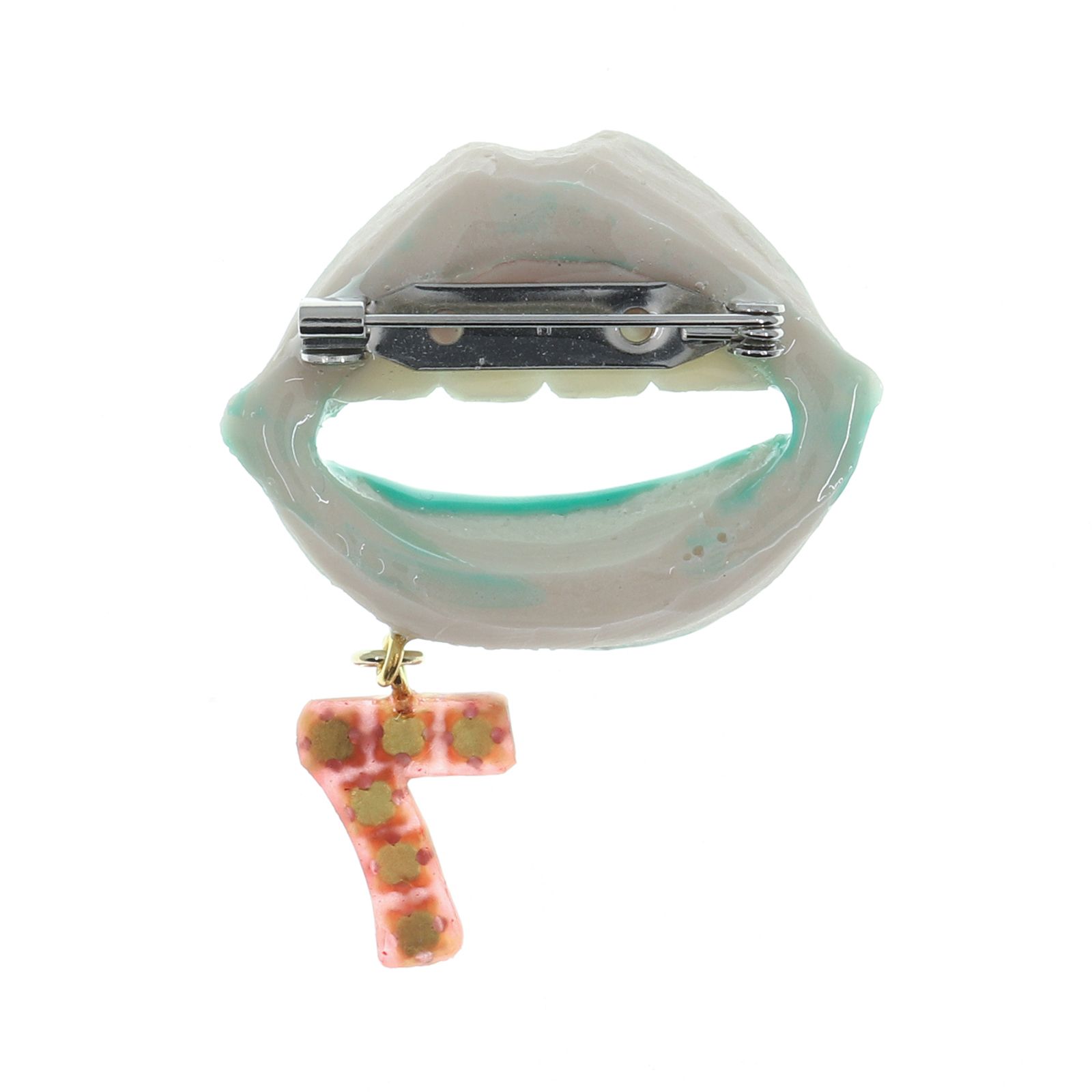 「LIP7ラインストーン」ブローチ
