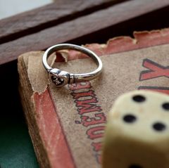 「ダイヤモンド0.02ctハート」リング フランス Courreges silver925