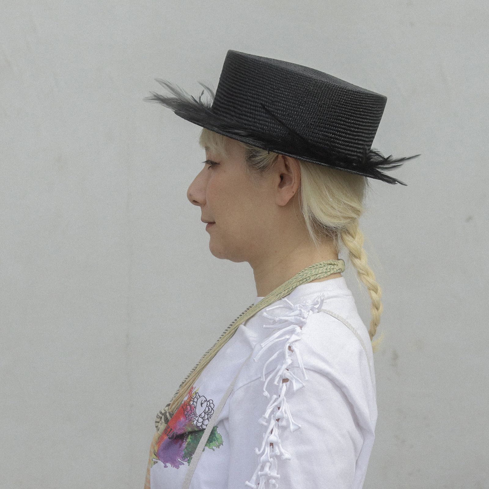 【送料無料対象外】黒い羽根のストローキャノチエ ブラック