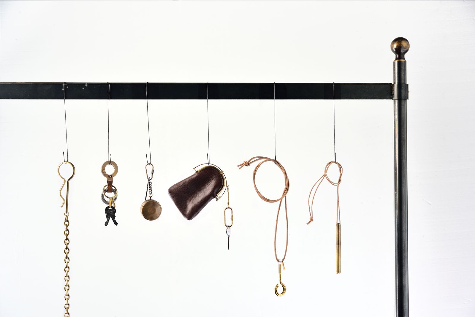 「SHORT SNAP KEY RING」キーリング ブラック