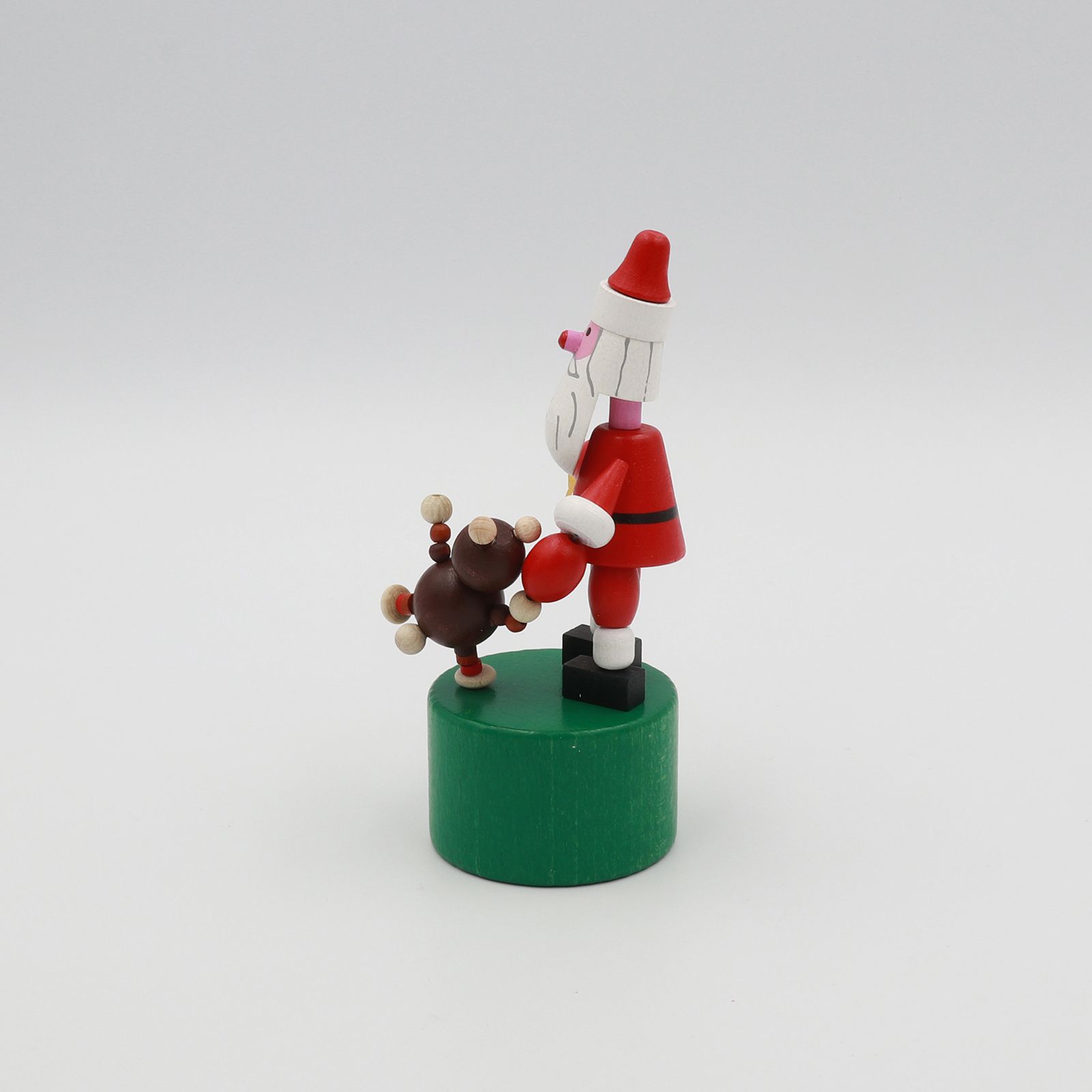 「Santa&Teddy Bear」DETOA Wooden Push Up Toy