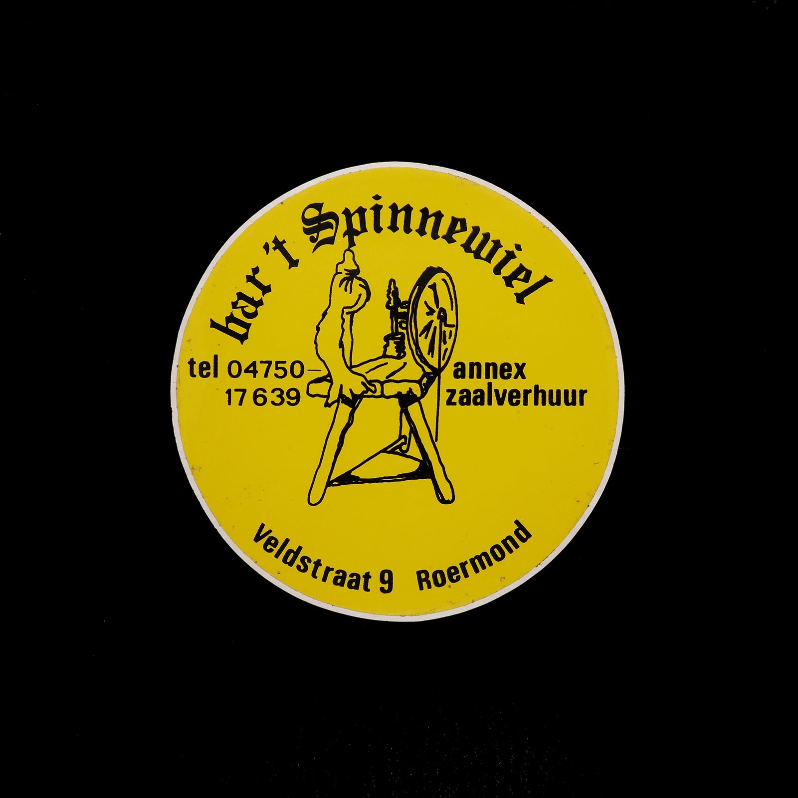 「bar't Spinnewiel」ヴィンテージステッカー ヨーロッパ