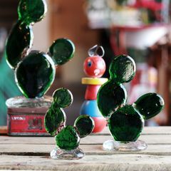 「CACTUS GLASS ORNAMENT / Round Fan」