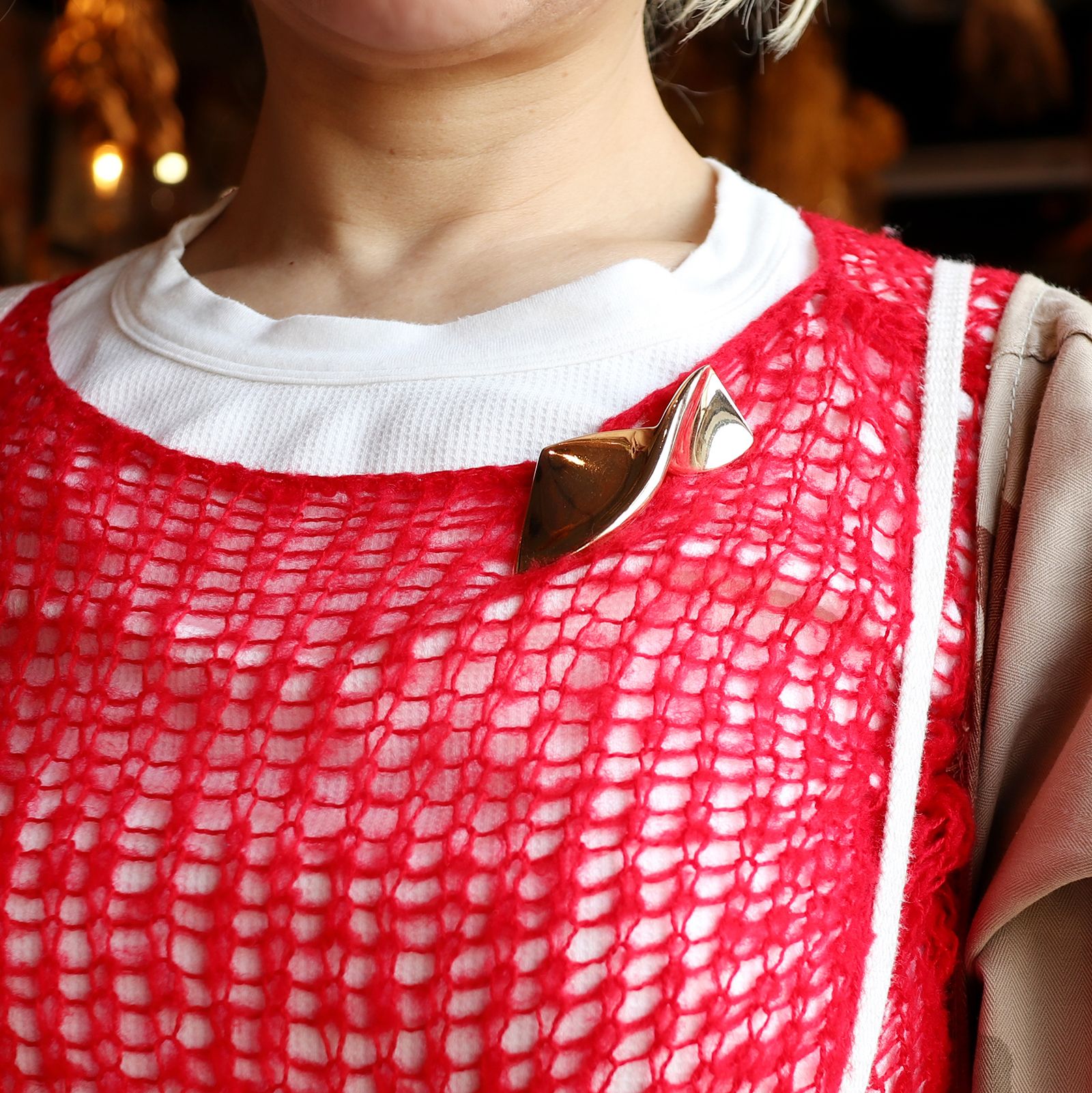 「ゴールドスワーブ」ブローチ フランス GIVENCHY