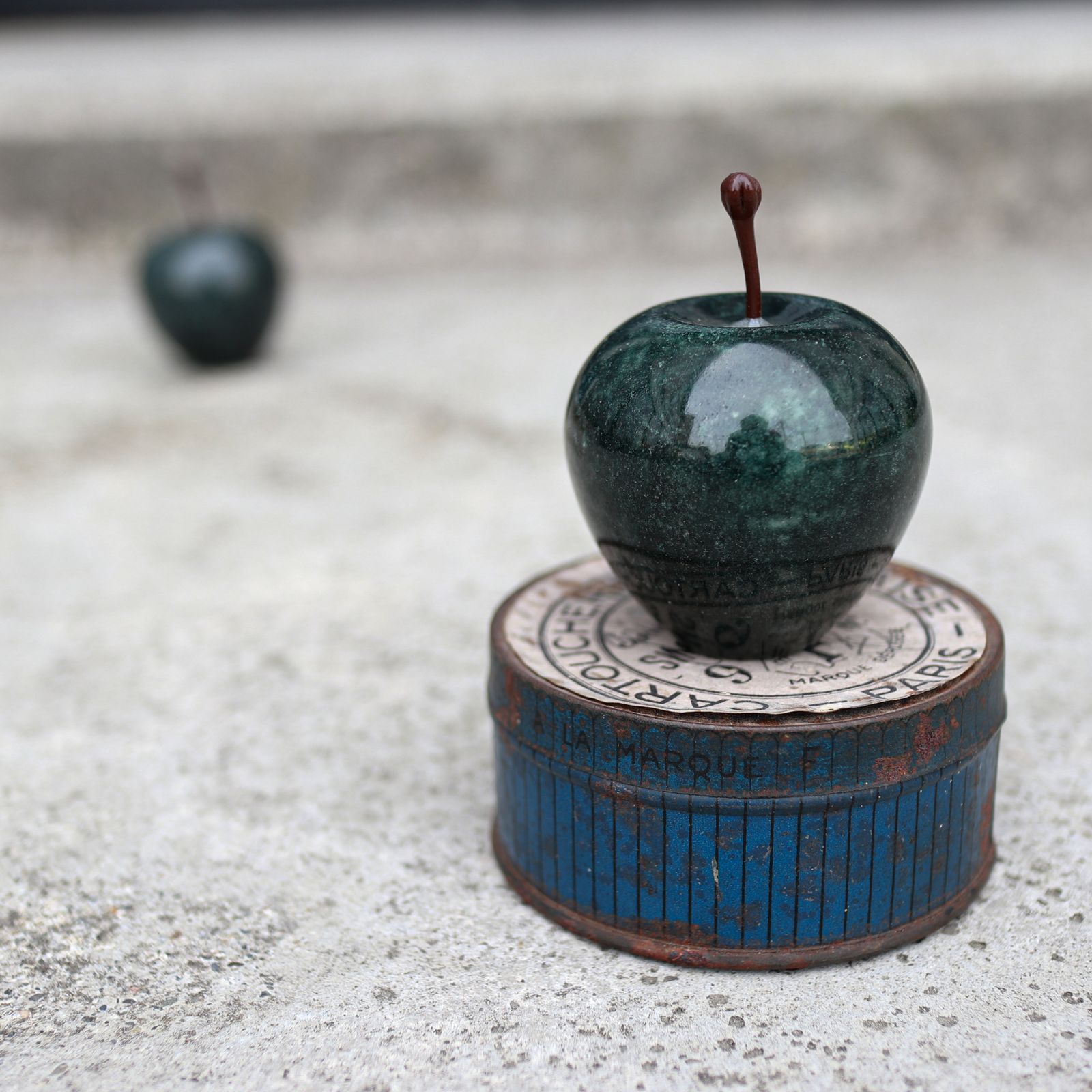 「Marble Apple Small」Jade Green