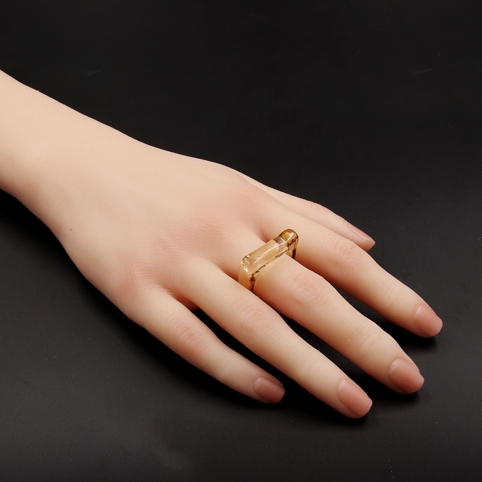「Glass Ring D」リング ライトアンバー