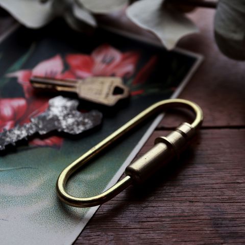 「Bullet Carabiner」キーリング ブラス