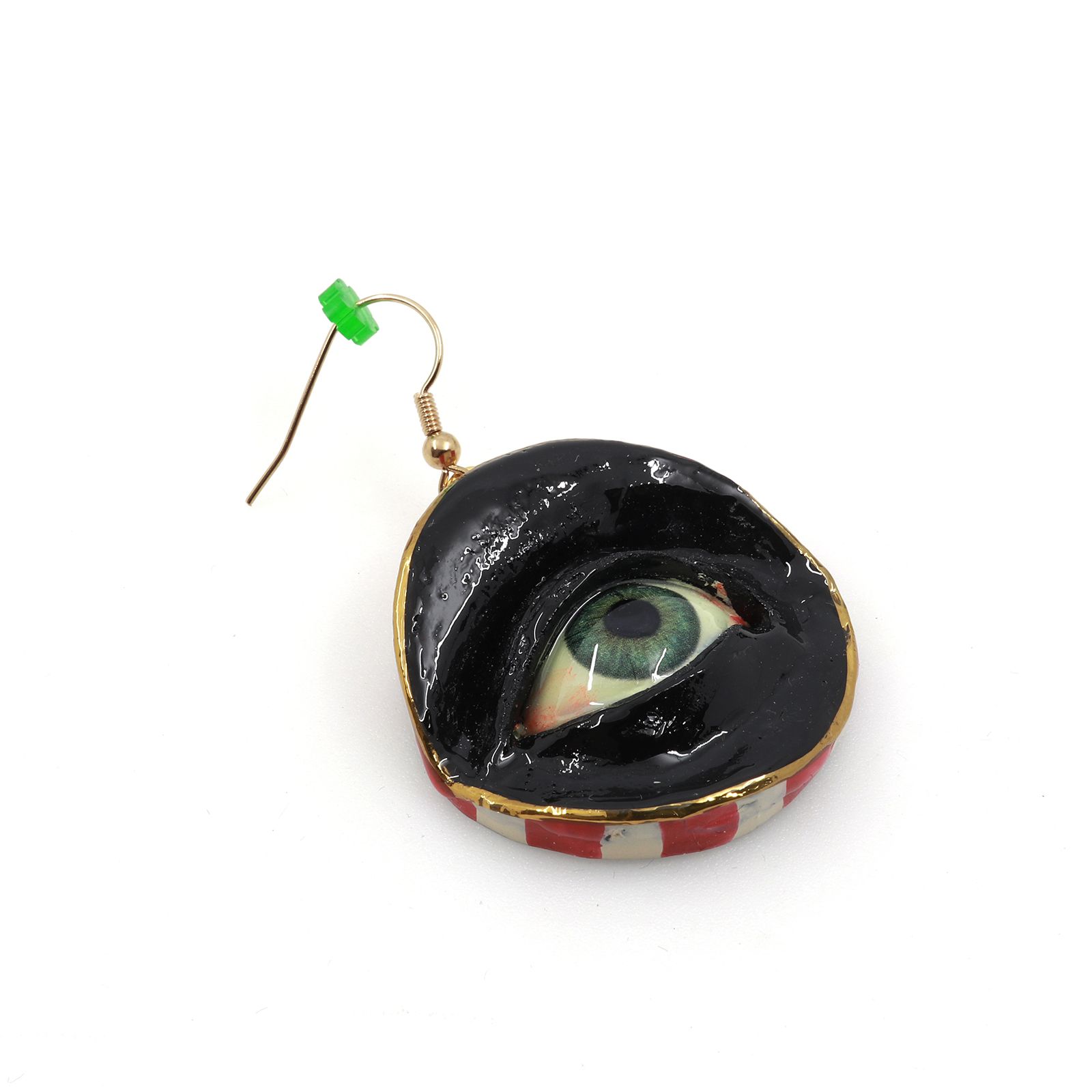 「目」ピアス（片耳） レッド×ブラックB