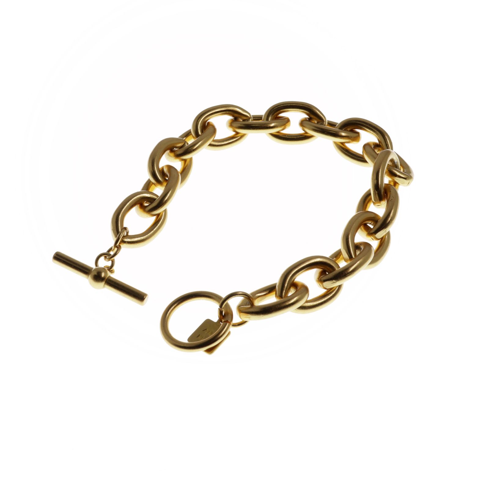 「ゴールドファットチェーン」ブレスレット ヨーロッパ Anne Klein 1990s