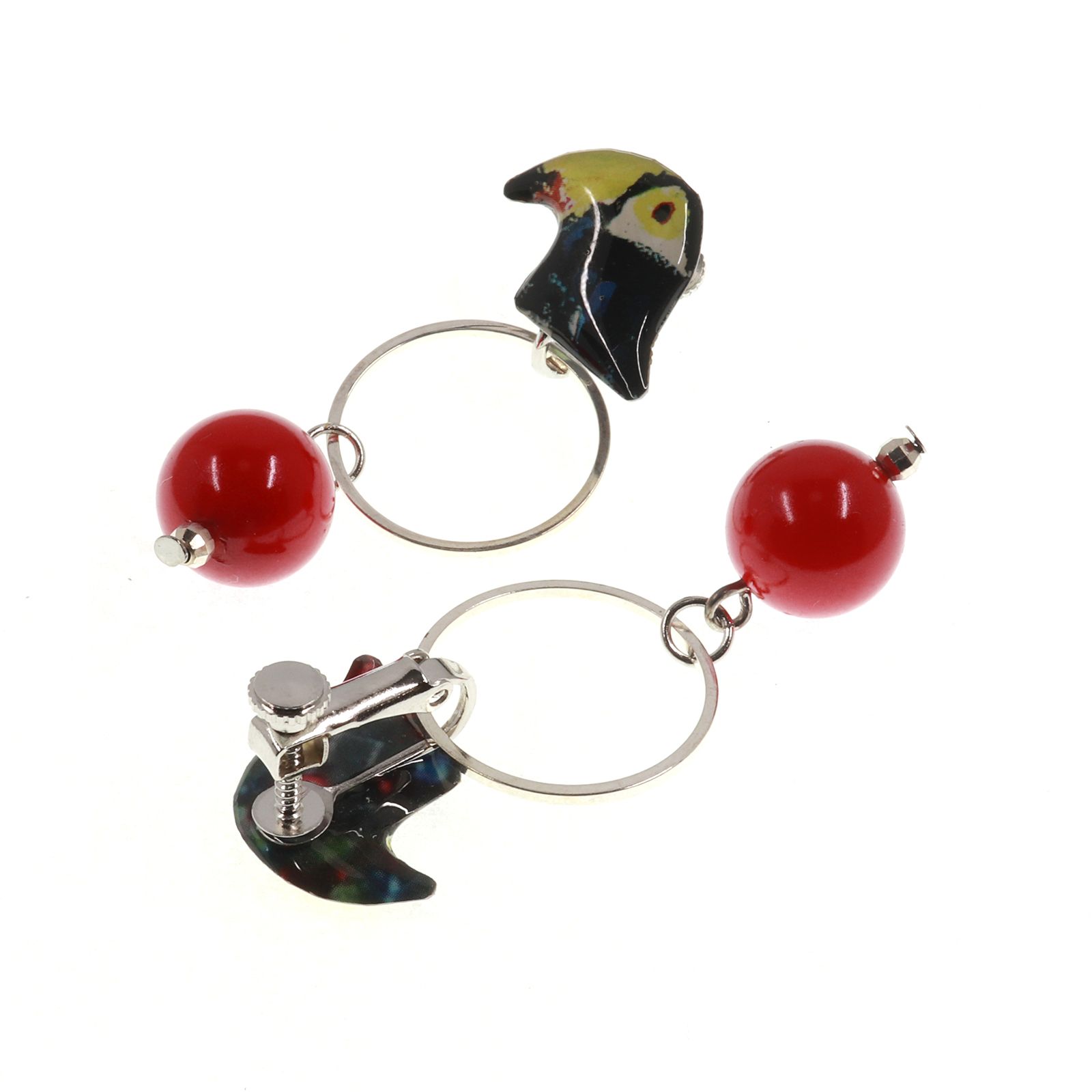 「Tocotoucan Holly Ring」イヤリング