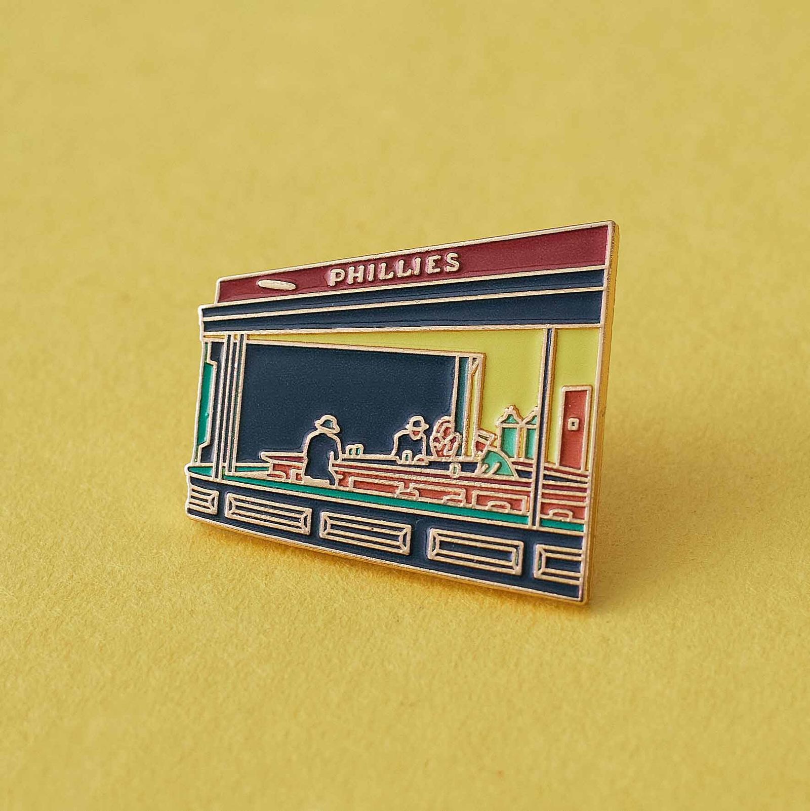 「Nightfawks Edward Hopper」ピンズ ナイトホークス（夜更かしの人々）/エドワード・ホッパー